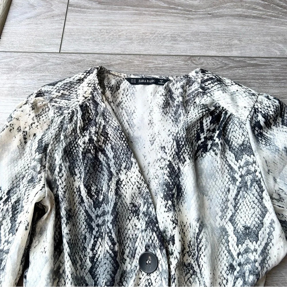 NEW ZARA ANIMAL PRINT BUTTON DOWN DRESS - Picture 6 of 14